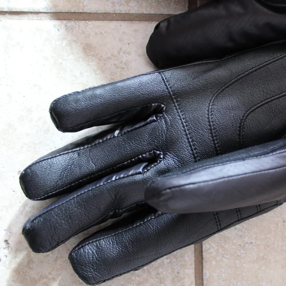NWT UGG‎ WOMEN'S SHEARLING TRIMMED GLOVES BLACK